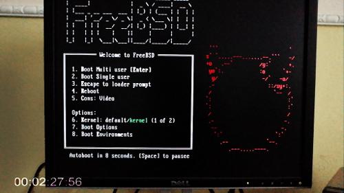 Скриншот: как уронить FreeBSD за 1 минуту
